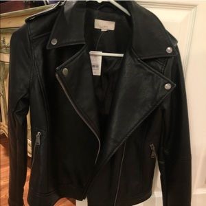Moto Jacket (Loft) with silver zippers